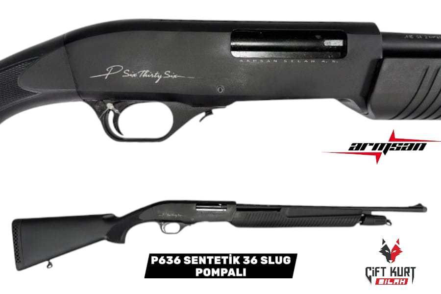 ARMSAN P636 S SENTETİK 36 KALİBRE SLUG POMPALI YİVSİZ AV TÜFEĞİ